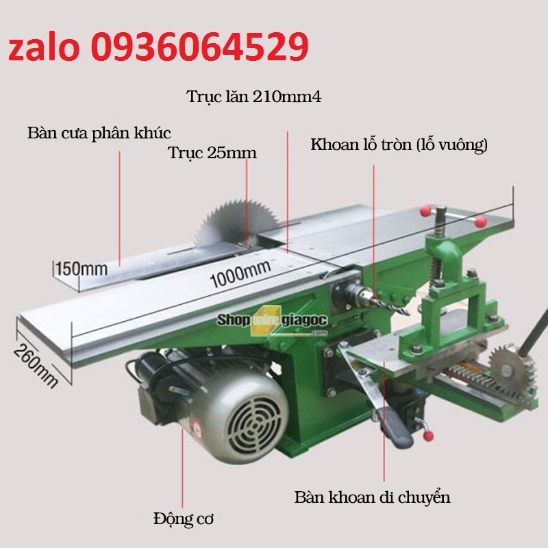 Máy cưa bào liên hợp Gongyou ML292F4-2 có khoan 